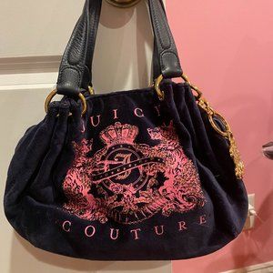 Dark Blue Velour Bag